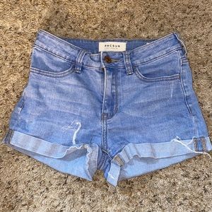 pacsun light jean shorts